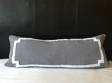 Long Lumbar Gray Pillows, Body Pillows, Rectangle Pillows for living room,  12x24, 12x26, 14x24, 14x26, 14x30,16x24, 16x30