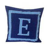 30% OFF Navy Blue Pillow Covers, Personalized Monogram 24 inches square pillows, customized cushion cover-cotton sofa pillow