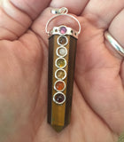 Tiger's Eye Chakra Pendant - Double Terminated -  Sacral Chakra - Solar Plexus - Reiki - Capricorn - Energy Healing