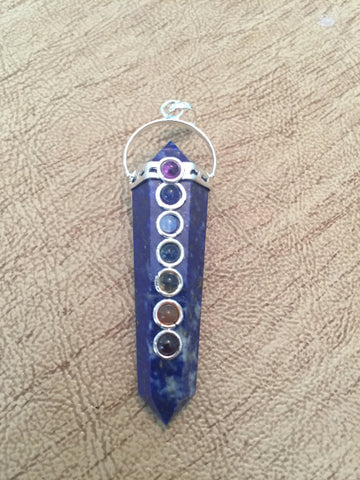 Lapis Lazuli Chakra Pendant - Double Terminated - Throat Chakra - Energy Healing - Reiki