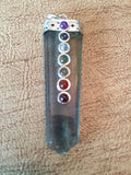 Fluorite Chakra Pendant - Flat Pencil - Third Eye - Sixth Chakra - Heart Chakra - Reiki - Energy Healing