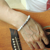 Men's Women White Howlite Adjustable Braided Bracelet 925 Sterling Silver Dragon Charm DiyNotion BR791