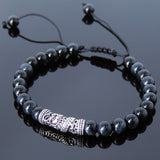 Men's Women Blue Tiger Eye Adjustable Braided Bracelet 925 Sterling Silver Dragon Charm DiyNotion BR793