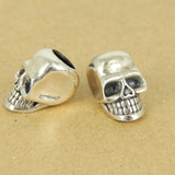 Sterling Silver Skull Charm Bead 925 Stamp Vintage WSP421  Wholesale: See Discount Coupons in Item Details
