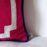 Small Birthday gifts for women friends, Pink Monogram Lumbar Pillows, Cotton Rectangle Pillows 12"x 20 Lumbar Pillows