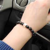 Men's Women Rare Mixed Blue Tiger Eye Adjustable Braided Bracelet 925 Sterling Silver Cube Bead DiyNotion BR803