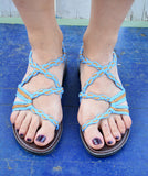 Handmade Sandals Cotton Braided Sandals Water Resistant Sandals Handmade Sandals Sexy Sandals Boho Sandals Unique Sandals