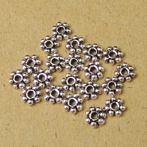 30 Pcs Sterling Silver Flower Spacers WSP026X30 Wholesale: See Discount Coupons in Item Details
