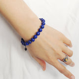 Men's Women Lapis Lazuli Adjustable Braided Bracelet DiyNotion Handmade BR816