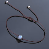 Men's Women AAAAA Labradorite Adjustable Braided Bracelet 925 Sterling Silver Beads DiyNotion BR823