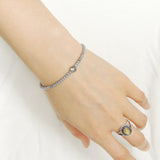 Men's Women Matte Hematite Labradorite 925 Sterling Silver Bracelet 2mm Cube Beads Gemstone DiyNotion Handmade BR720