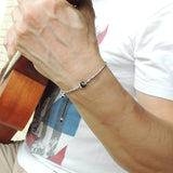 Men's Women Golden Obsidian Adjustable Braided Bracelet 925 Sterling Silver Handmade Beads DiyNotion BR833