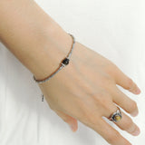 Men's Women Golden Obsidian Adjustable Braided Bracelet 925 Sterling Silver Handmade Beads DiyNotion BR833