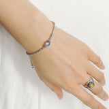 Men's Women Labradorite Adjustable Braided Bracelet 925 Sterling Silver Handmade Beads DiyNotion BR834