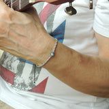 Men's Women Labradorite Adjustable Braided Bracelet 925 Sterling Silver Handmade Beads DiyNotion BR834