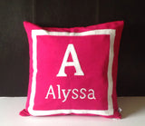30% OFF Baby Personalized Gifts, Nursery Decor Girl, Nursery Bedding, Dark Pink Pillows, Pink Monogram Pillows, Pink Name pillows, Baby show
