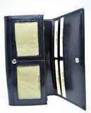Leather Wallet Women Black Card Holder With Multiple Windows Leather Purse Wallet High Quality Italian Leather Gift for Her Mother's Gift
