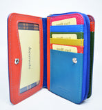 Leather Wallet Women Wallet Electric Blu Credit Card Holder Handmade Purse Wallet High Quality Italian Leather Gift for Her Easter Gift