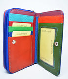 Leather Wallet Women Wallet Electric Blu Credit Card Holder Handmade Purse Wallet High Quality Italian Leather Gift for Her Easter Gift