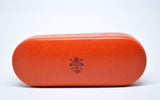 Glasses Case Hard Eyeglasses Case Leather Sunglass Case Italian Orange Leather Glasses Case Gift For Him Gift For Her Made in Italy