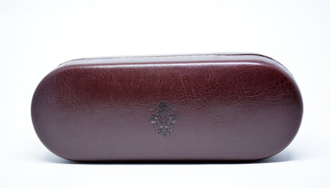 Glasses Case Hard Eyeglasses Case Leather Sunglass Case Italian Brown Leather Glasses Case Gift For Him Gift For Her Made in Italy