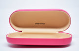 Glasses Case Hard Eyeglasses Case Leather Sunglass Case Italian Pink Leather Glasses Case Gift For Him Gift For Her Made in Italy Easter Gif