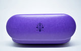 Glasses Case Hard Eyeglasses Slim Case Leather Sunglass Case Italian Purple Leather Glasses Case Gift For Him Gift For Her Made in Italy