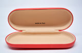 Red Leather Glasses Slim Case Hard Eyeglasses Case Sunglass Case Italian Leather Glasses Case Gift For Him and Her Made in Italy