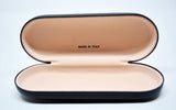 Glasses Case Hard Eyeglasses Slim Case Leather Sunglass Case Italian Black Leather Glasses Case Gift For Him Gift For Her Made in Italy