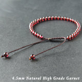 Men's Women AAA Garnet Adjustable Braided Bracelet DiyNotion Handmade BR810
