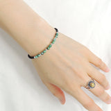Men's Women Black Onyx African Green Turquoise 925 Sterling Silver Bracelet Gemstone DiyNotion Handmade BR726