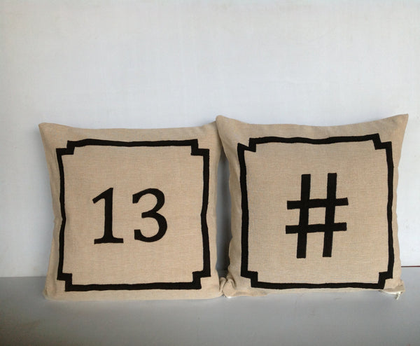 Office decor, Anniversary gift ideas, Number Pillows, House Pillows, Monogram Number Sign Pillow, Dorm Decor, Gift Pillows, 18x18