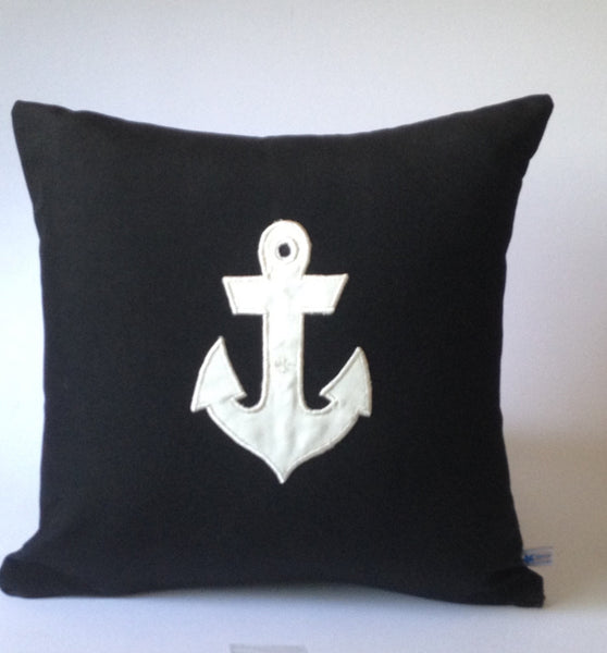 Beach Pillows, Outdoor Coastal pillows, Nautical Boat pillows,  Patio coastal pillow, Bench Anchor Decorative Throw Pillows,