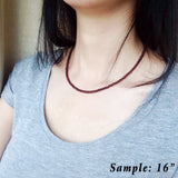 Men's Women AAAA Garnet Sterling Silver Necklace Gemstone Beads Clasp DiyNoion Handmade NK123