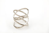 Silver Crisscross Ring, Silver Infinity Ring, Double Crisscross Ring, Minimalist Jewelry