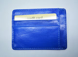 Credit Card Holder Leather Card Wallet  Electric Blu Leather Business Card Holder Made in Italy Gift for Him Gift For Her Birthday Gift