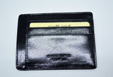 Credit Card Holder Mens Leather Card Wallet Black Handmade Genuine Leather Business Card Holder Made in Italy Gift for Him Gift For Her