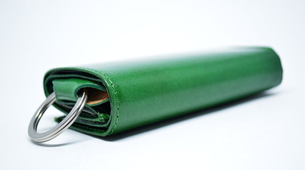 Leather Key Case Key Holder Italian Leather Green Key Holder Made in Italy Portachiavi in Pelle Gift for Him Gift for Her