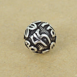 925 Sterling Silver Mantra OM Bead Vintage Buddhism Meditation Jewelry Making Wholesale Retail WSP437