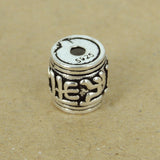 925 Stamp Sterling Silver Mantra OM Bead Vintage Buddhism Meditation Jewelry Making Wholesale Retail WSP438