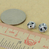 2 PCS 925 Sterling Silver Cross Beads Vintage Celtic Jewelry Making Wholesale Retail WSP440X2