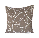 Outdoor Pillows, Taupe White pillow cover, Patio Cushion Cover, Brown White Pillow case, Summer Home Decor-Reversible Set of two