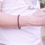 Men's Women AAA Garnet 925 Sterling Silver Bracelet with Clasp DiyNotion Handmade BR358