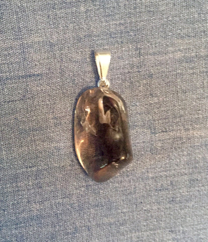 Smokey Quartz Pendant - Smoky Quartz -  Tumbled Quartz - Crown chakra - Quartz Jewelry