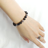 Men's Women Golden Obsidian Adjustable Braided Bracelet 925 Sterling Silver Cross Beads DiyNotion BR845