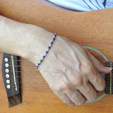 Men's Women Lapis Lazuli 925 Sterling Silver Bracelet Handmade Beads from Thailand DiyNotion Handmade BR869