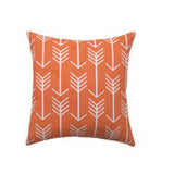 Designer Pillows, Premier Print Pillows, Arrow Decorative Pillow Cover, Orange Designer Cushion Covers, Accent Pillows, House Warming Gifts,