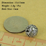 925 Sterling Silver Dragon Bead Vintage Round Bead Jewelry Making WSP450 Wholesale Retail