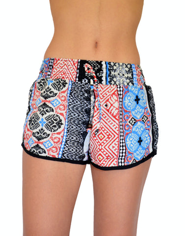 Rayon Beach Shorts Walk Casual Shorts Women Trendy Shorts Boho Short Pants Pantaloncino Estate Copricostume Beach Short Pant