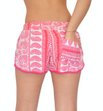 Rayon Beach Shorts Walk Casual Shorts Women Trendy Shorts Boho Short Pants Pantaloncino Estate Copricostume Beach Short Pant